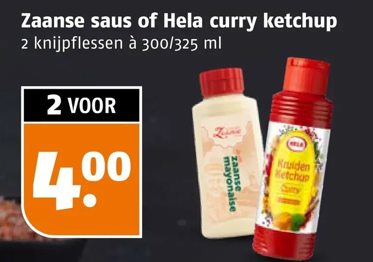 Aanbieding: Zaanse saus of Hela curry ketchup