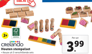 Aanbieding: Houten stempelset