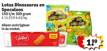 Aanbieding: Lotus Dinosaurus en Speculoos