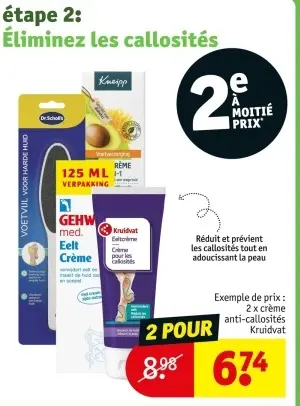 Offre: Crème anti-callosités Kruidvat