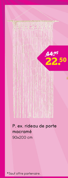 Offre: Rideau de porte Macramé - transparent - 90x200 cm