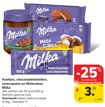 Aanbieding: tablet melkchocolade