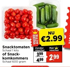 Snacktomaten of Snackkomkommers