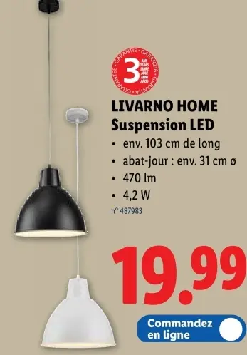 Offre: LIVARNO HOME Suspension LED