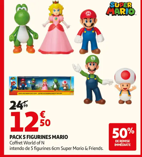 Offre: Pack 5 figurines mario