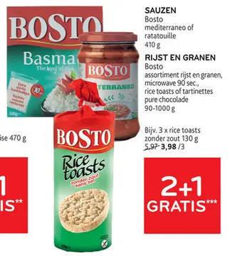 Aanbieding: Bosto Sauzen, rijst en granen