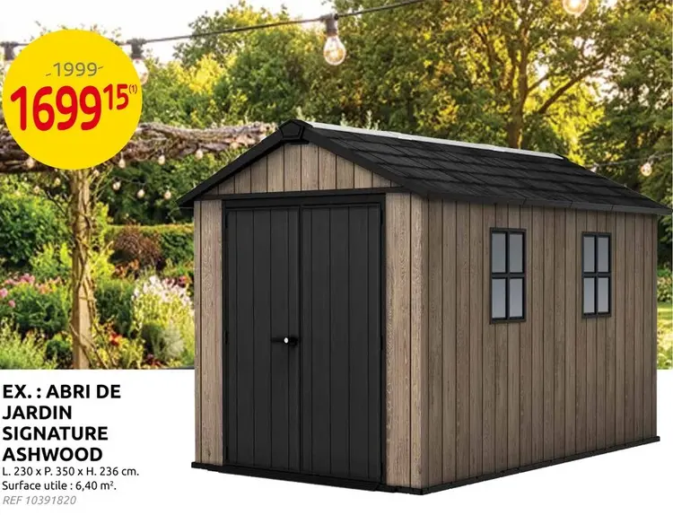 Offre: Abri de jardin Signature Ashwood