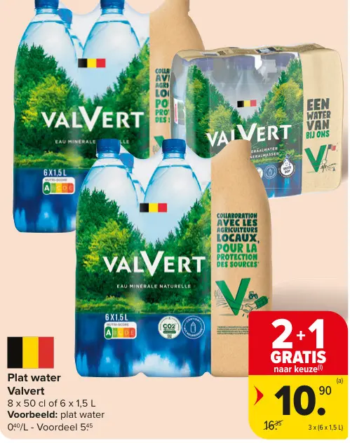 Promotie: Plat water Valvert