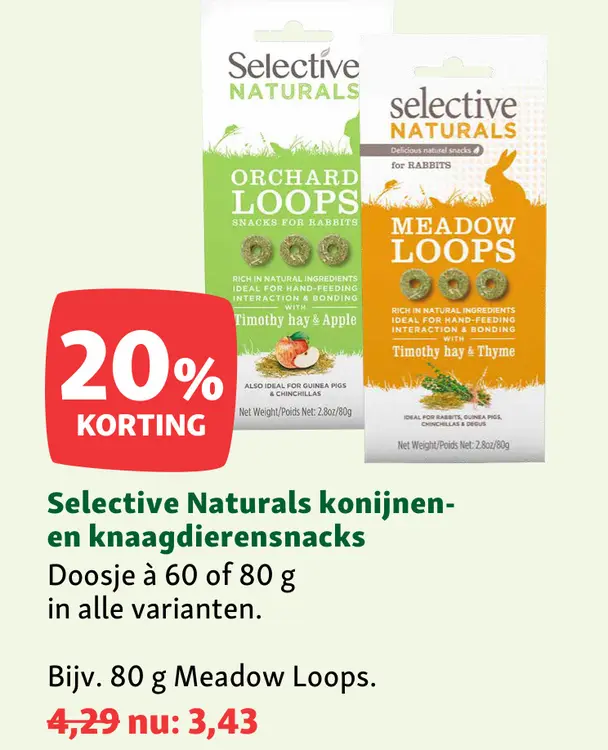 Aanbieding: Selective Naturals konijnen- en knaagdierensn