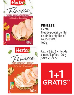 Offre: Finesse filet de poulet ou filet de dinde / kipfilet of kalkoenfilet