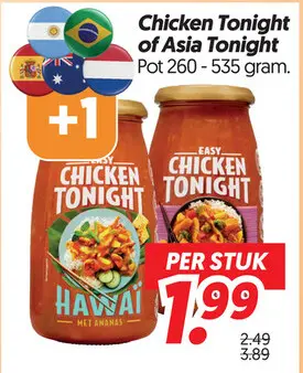 Aanbieding: Chicken Tonight of Asia Tonight
