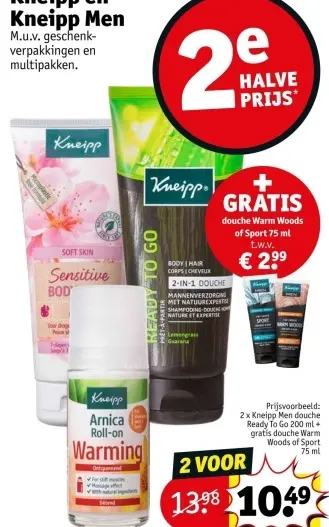 Promotie: Kneipp Men douche Ready To Go