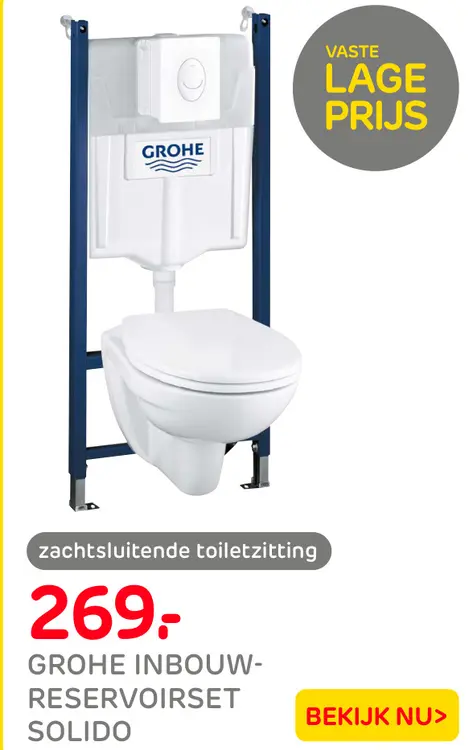 Aanbieding: Grohe inbouw-reservoirset solido