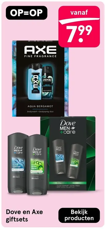 Aanbieding: Dove en Axe giftsets