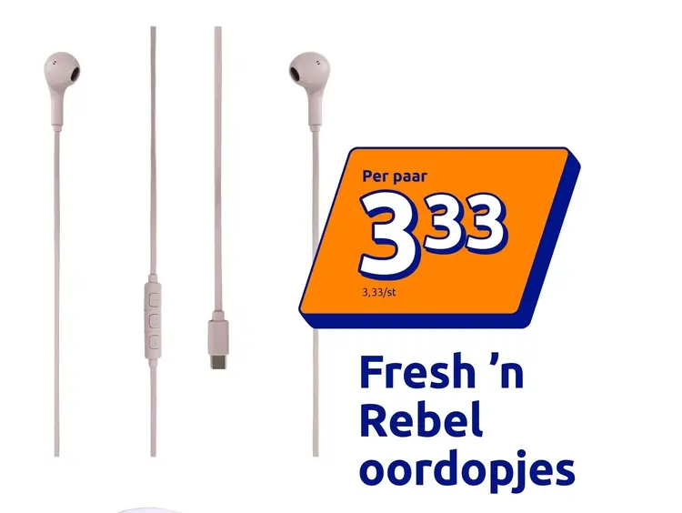 Aanbieding: Fresh 'n Rebel oordopjes