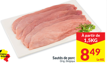 Offre: Sautés de porc