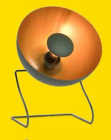 Aanbieding: Vloerlamp Lumen - groen metaal - E14 - 29x35x25 cm