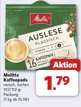 Aanbieding: Melitta Kaffeepads