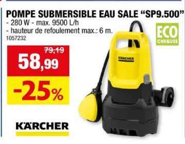 Offre: Pompe submersible eau sale