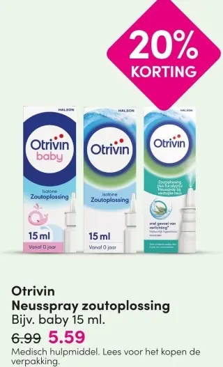 Aanbieding: Otrivin Neusspray zoutoplossing