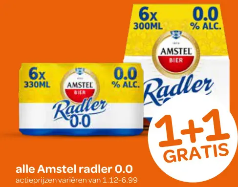 Aanbieding: Amstel radler 0.0