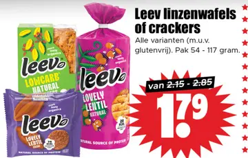 Aanbieding: Leev linzenwafels of crackers