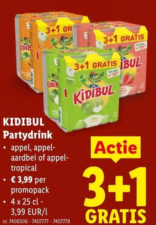 Promotie: Kidibul Partydrink