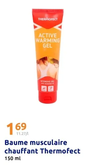 Offre: Baume musculaire chauffant