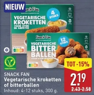Aanbieding: Vegetarische kroketten of bitterballen