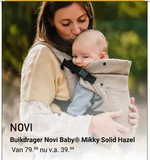 Aanbieding: Buikdrager Mikky Solid Hazel