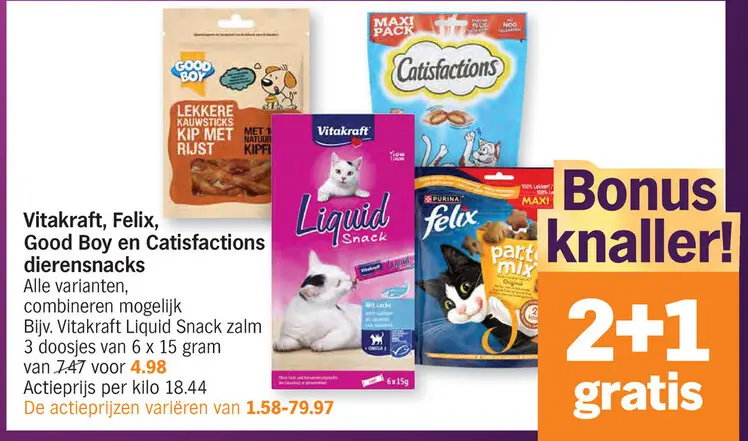 Promotie: Vitakraft, Felix, Good Boy en Catisfactions