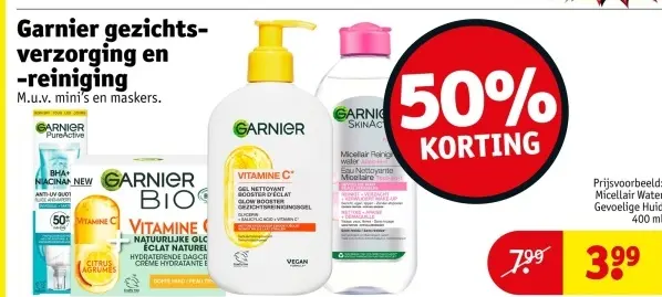 Aanbieding: Garnier gezichtsverzorging en -reiniging