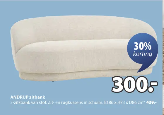 Aanbieding: ANDRUP zitbank