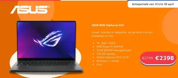 Aanbieding: ASUS ROG Zephyrus G14