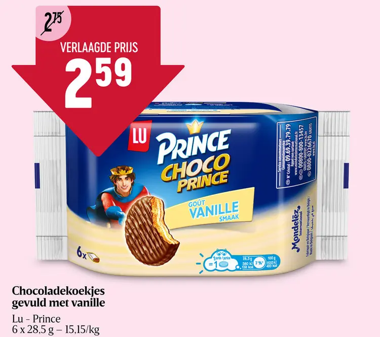 Aanbieding: Koeken | Choco Prince | Chocolade | Vanille