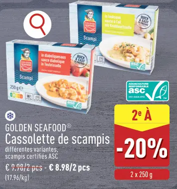 Offre: Cassolette de scampis