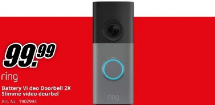 Aanbieding: Battery Video Doorbell 2K Slimme video deurbel