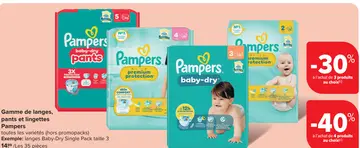 Offre: Gamme de langes, pants et lingettes