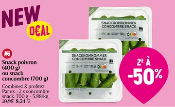 Offre: Snack poivron ou snack concombre