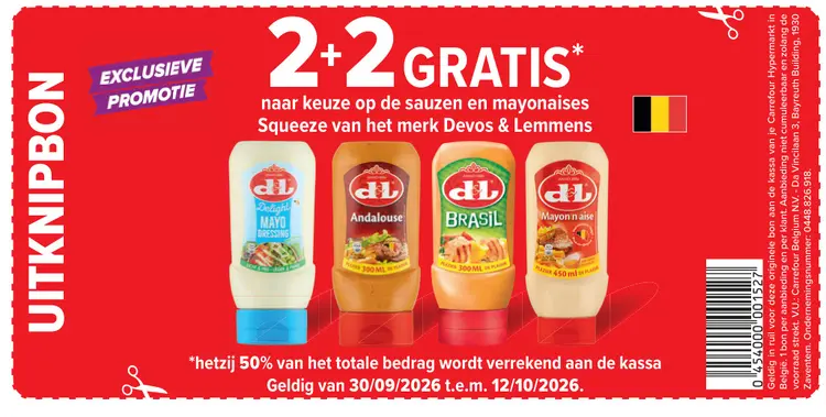 Promotie: Sauzen en mayonaises Squeeze