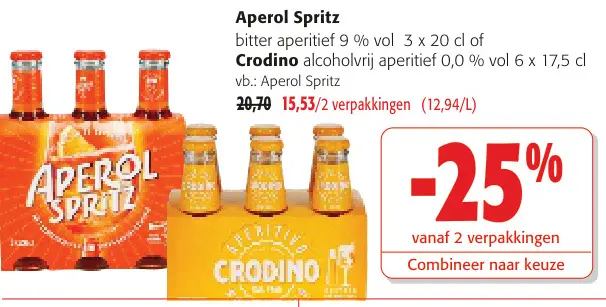 Promotie: Aperol Spritz of Crodino