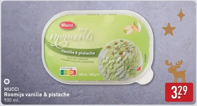 Aanbieding: Roomijs vanille & pistache