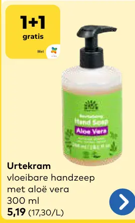 Promotie: Vloeibare handzeep met aloë vera