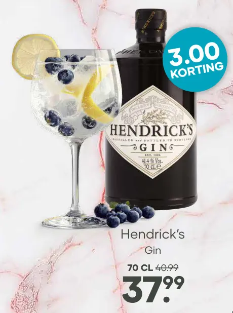 Aanbieding: Hendrick's Gin 70CL