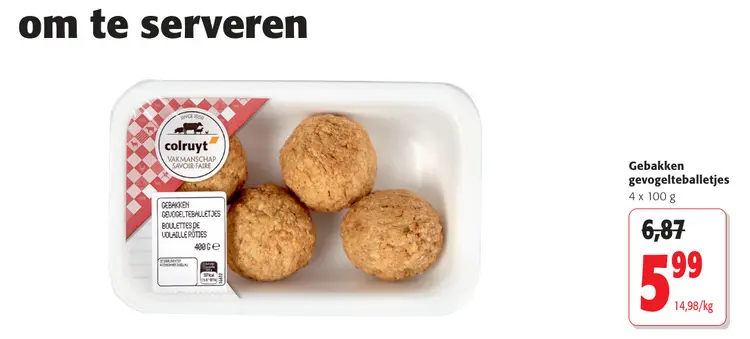 Promotie: Gebakken gevogelteballetjes