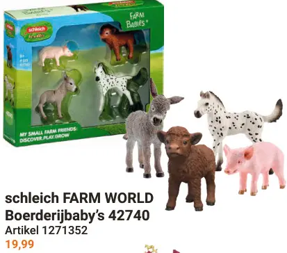 Aanbieding: Farm World Boerderijbaby's 42740