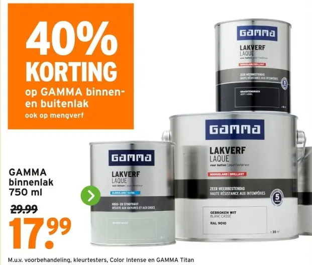 Aanbieding: binnenlak