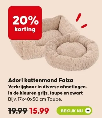 Aanbieding: Adori kattenmand Faiza