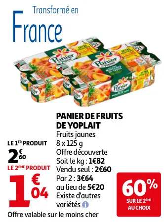 Promotie: Panier de fruits