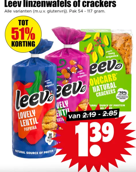 Aanbieding: Linzenwafels of crackers